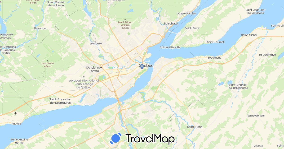 TravelMap itinerary: cycling in Canada (North America)